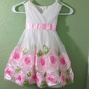 American Princess Rose Border Sleeveless Dress
